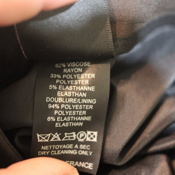 Eun Hwa Paris Black Flat Front Wide Leg Dress Slacks 46 - Picture 9 of 9